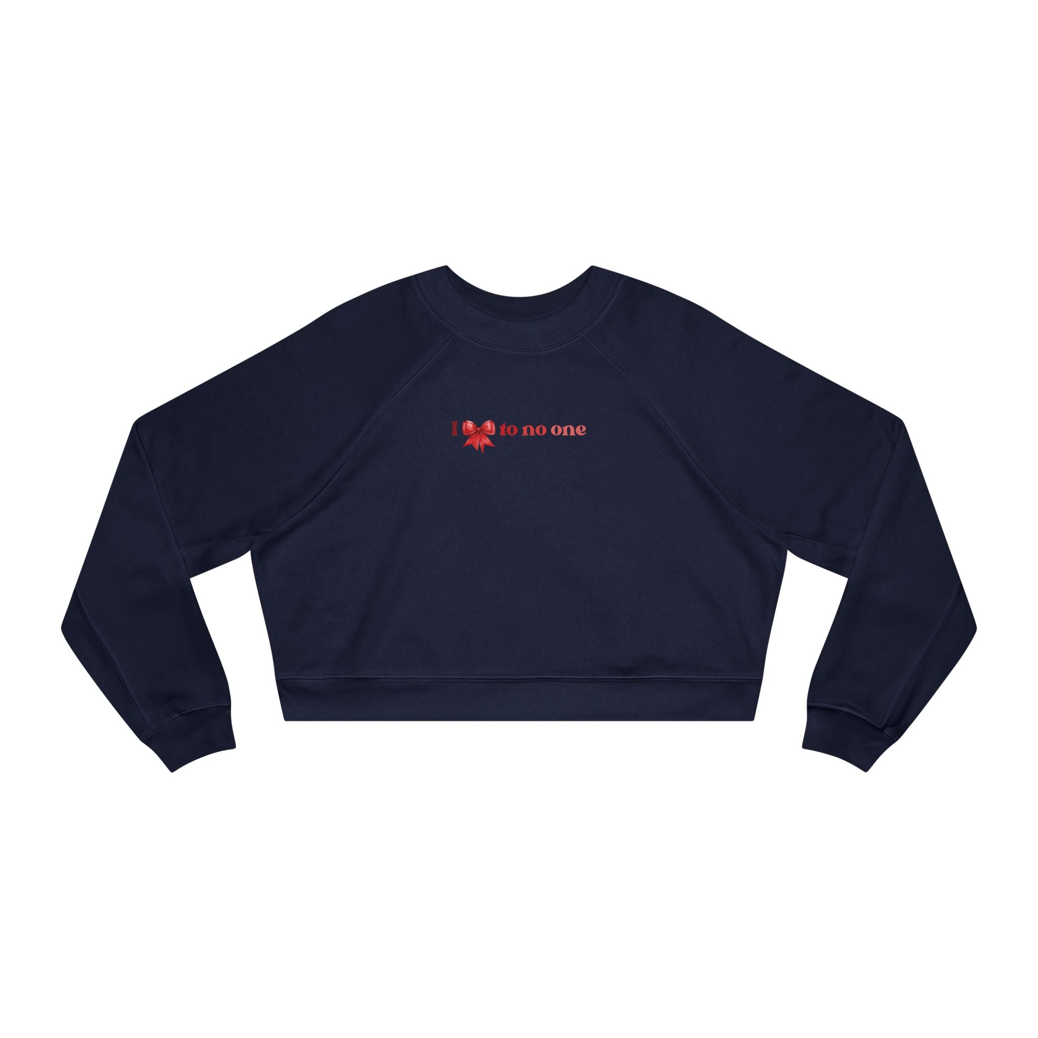 I Bow to No One Cropped Fleece Crewneck