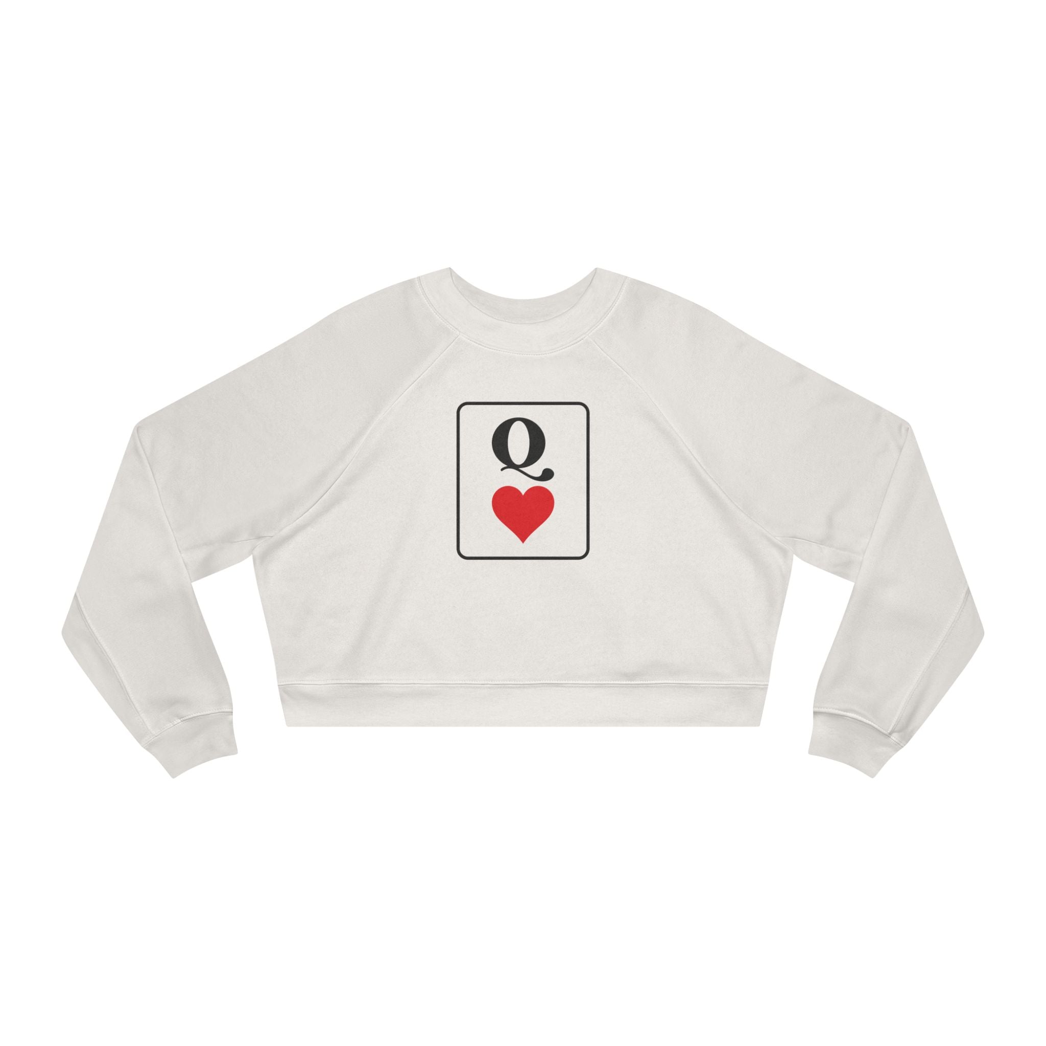Queen of Hearts Cropped Fleece Crewneck
