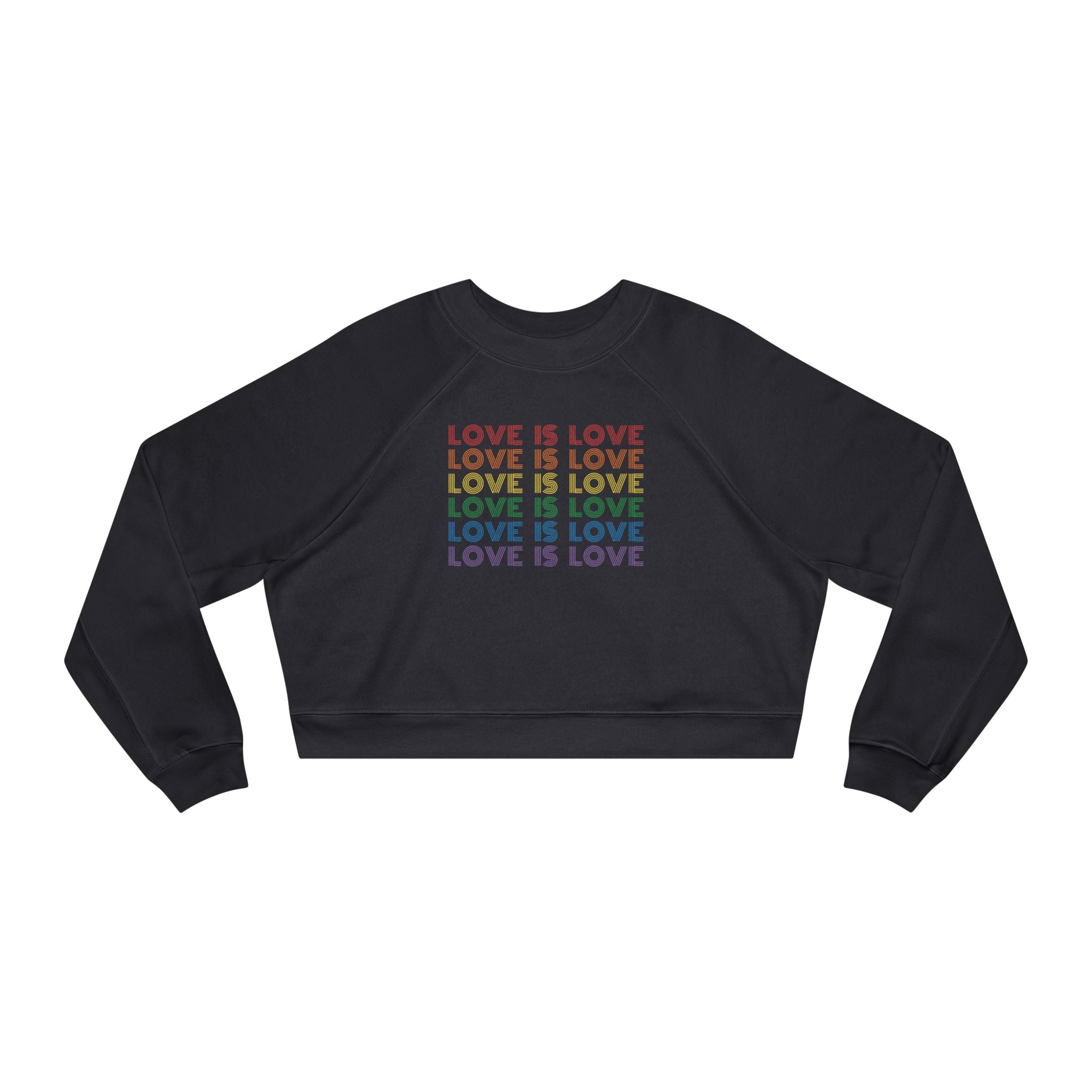 Love is Love Cropped Fleece Crewneck
