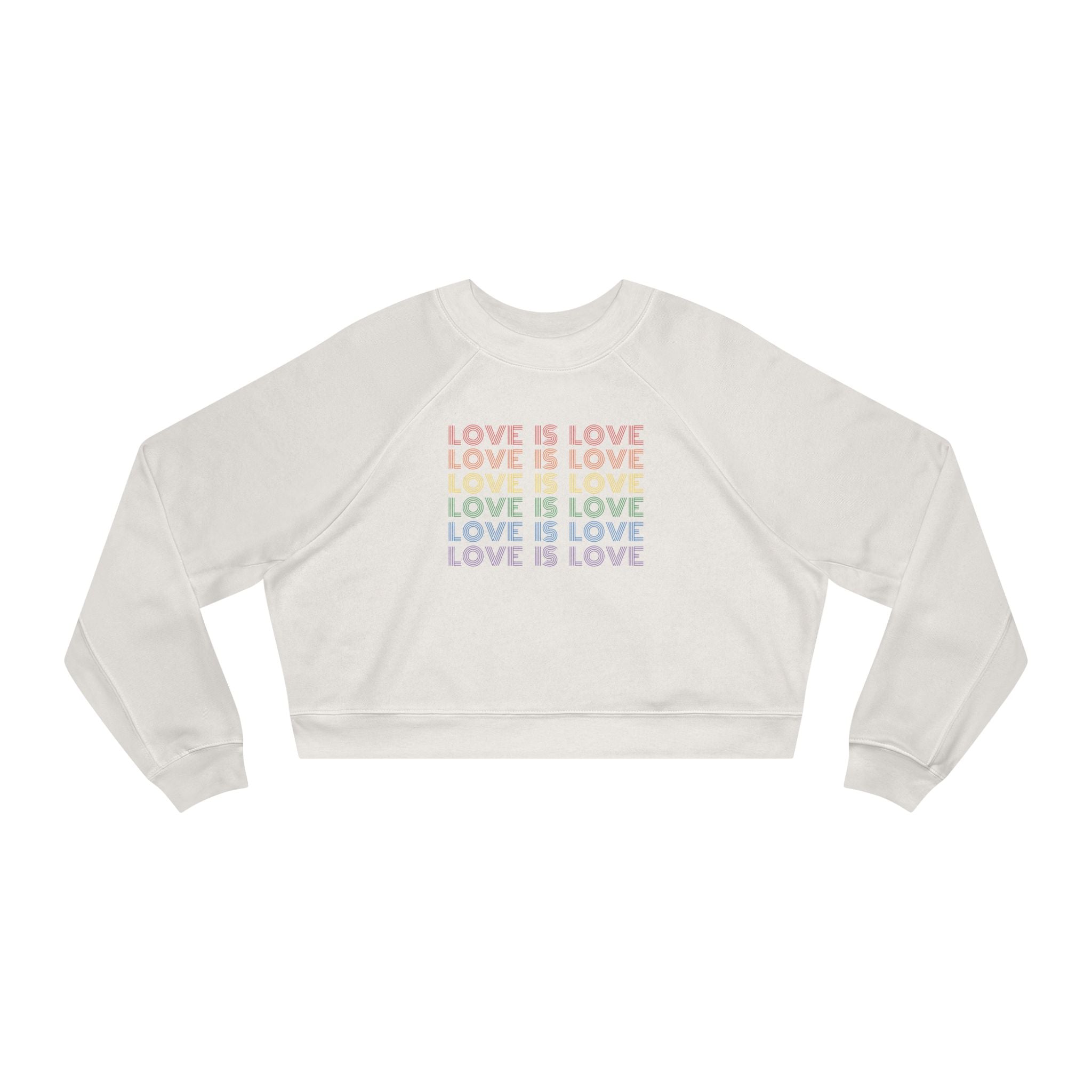 Love is Love Cropped Fleece Crewneck
