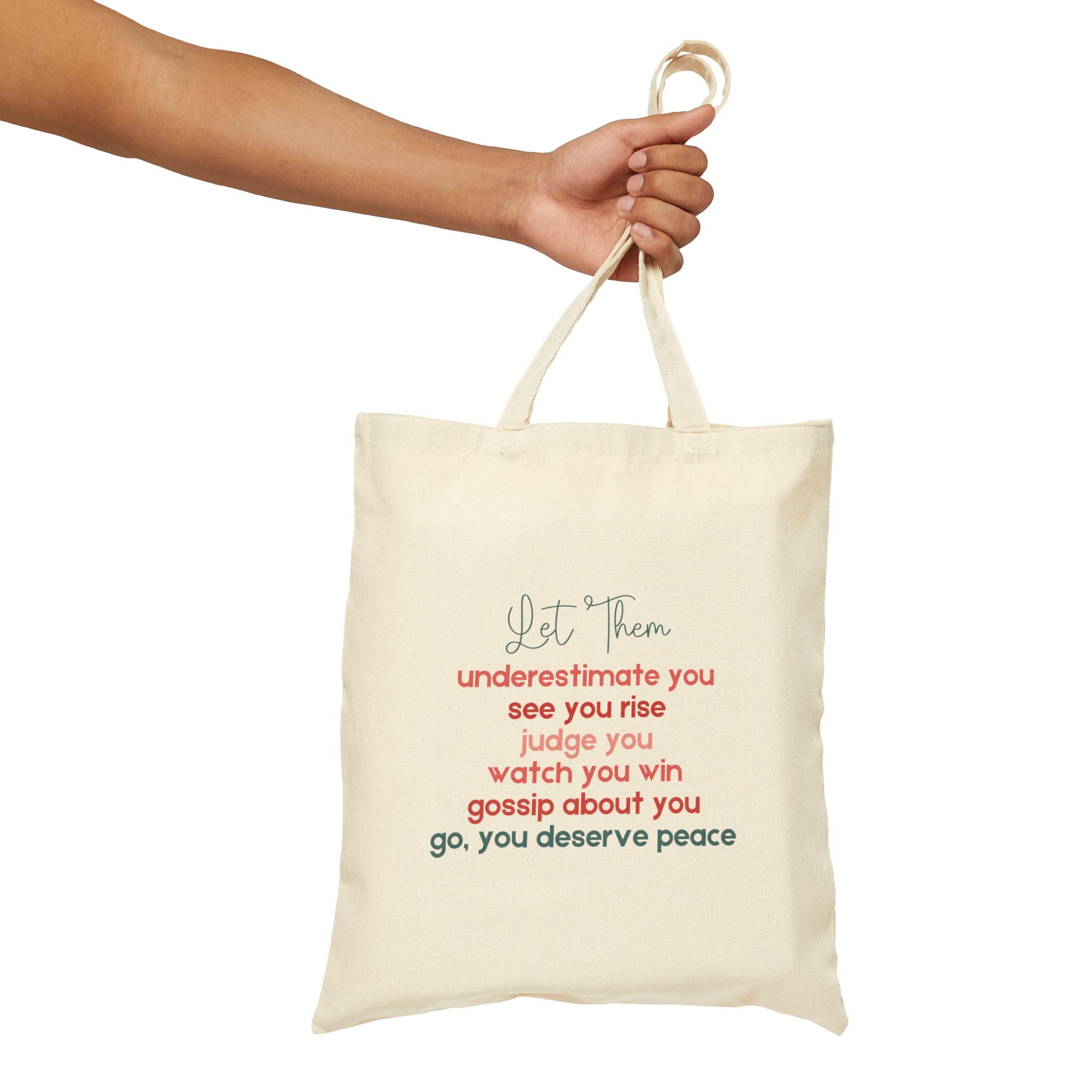 Let Them Cotton Canvas Tote Bag