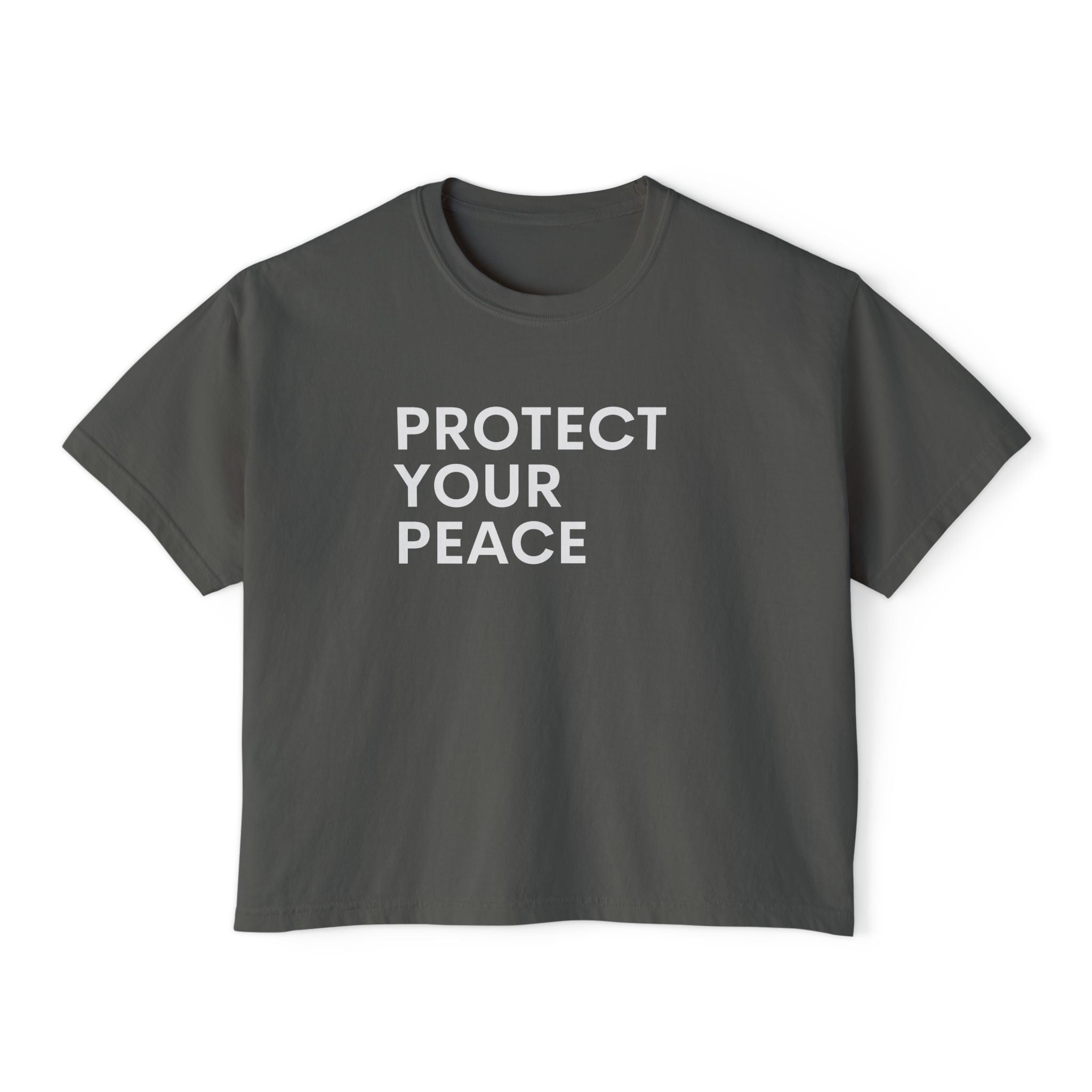 Protect Your Peace Cropped Boxy Tee