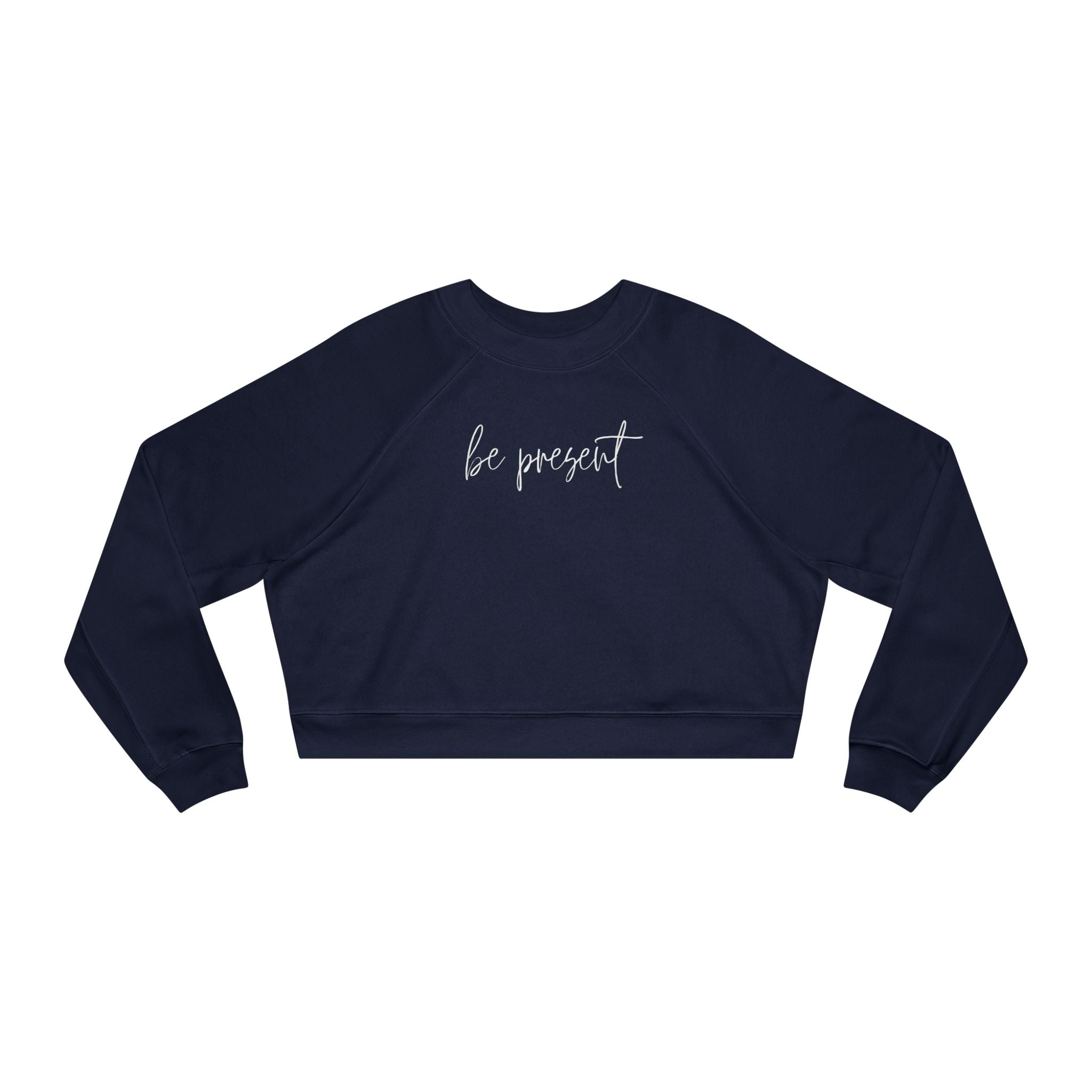 Be Present Cropped Fleece Crewneck