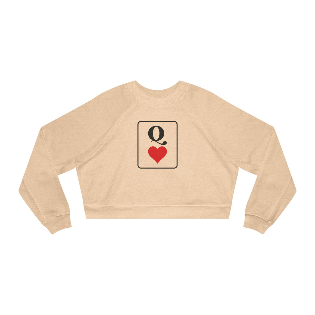 Queen of Hearts Cropped Fleece Crewneck