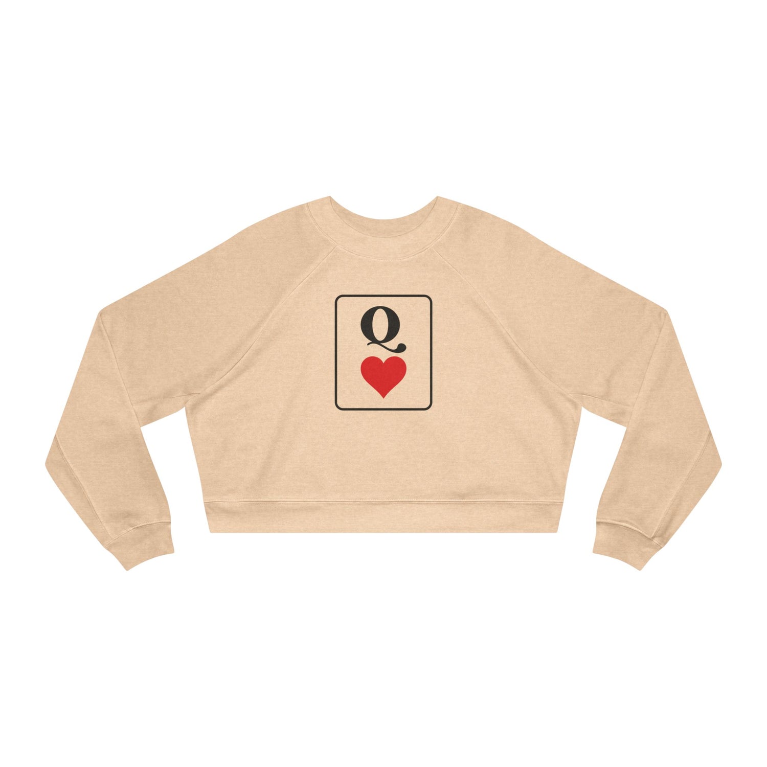 Queen of Hearts Cropped Fleece Crewneck