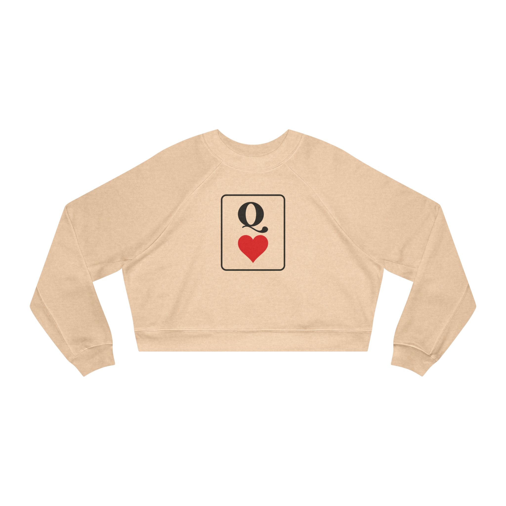 Queen of Hearts Cropped Fleece Crewneck
