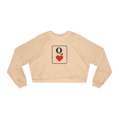 Queen of Hearts Cropped Fleece Crewneck
