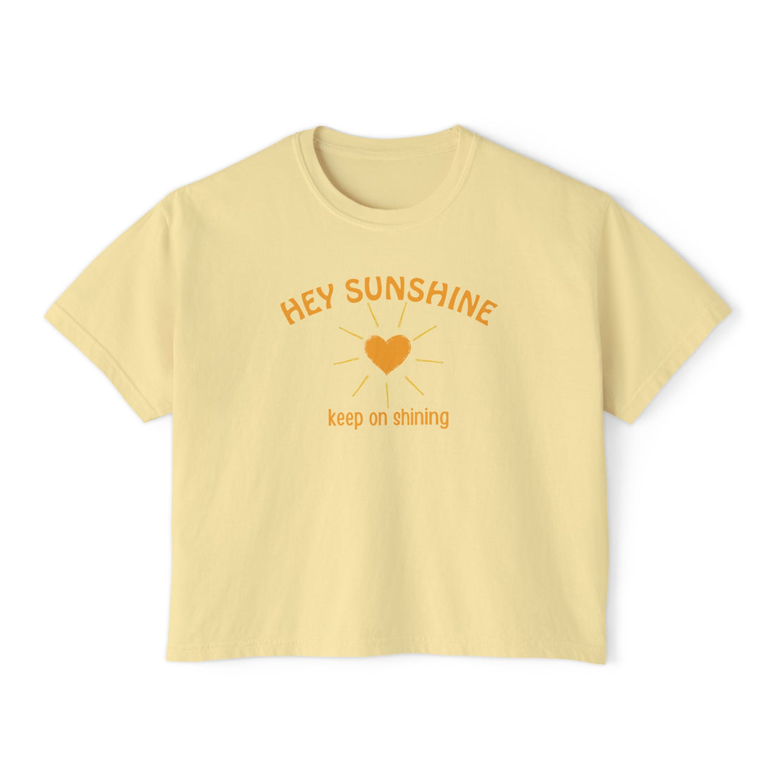 Hey Sunshine Cropped Boxy Tee