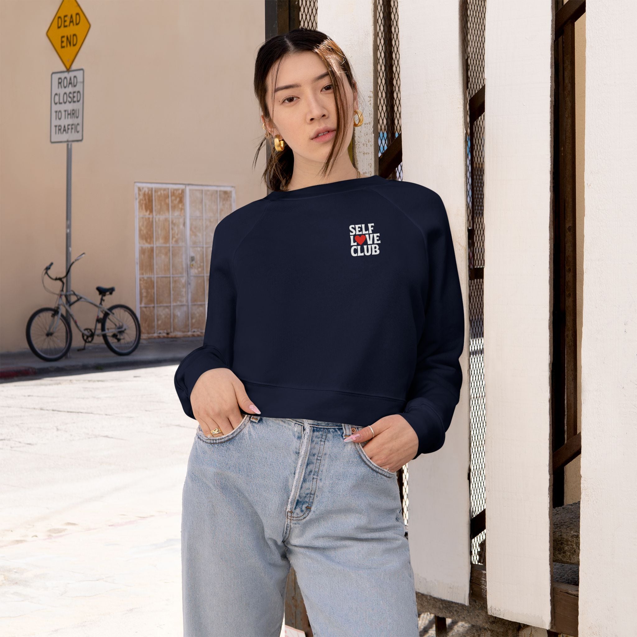 Self Love Club Cropped Fleece Crewneck