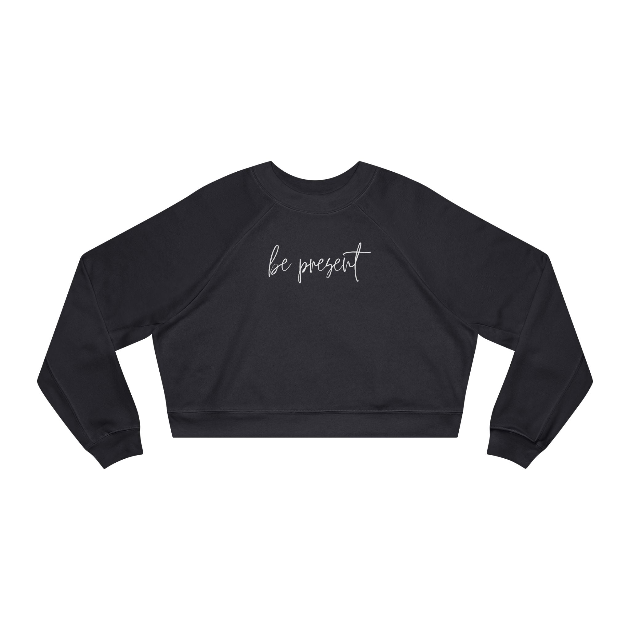 Be Present Cropped Fleece Crewneck