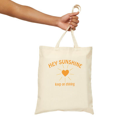 Hey Sunshine Cotton Canvas Tote Bag