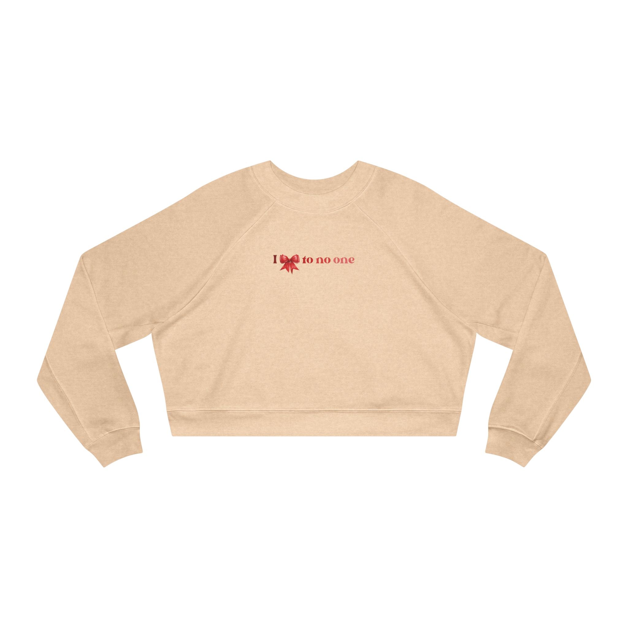 I Bow to No One Cropped Fleece Crewneck