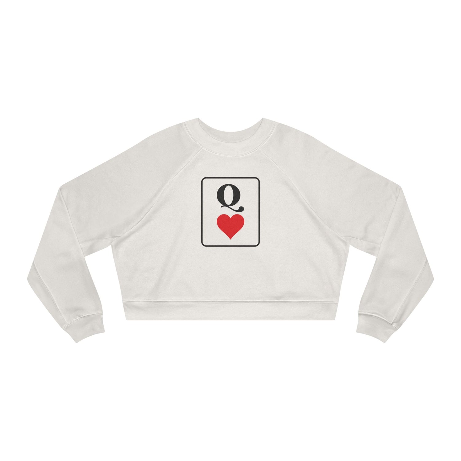 Queen of Hearts Cropped Fleece Crewneck