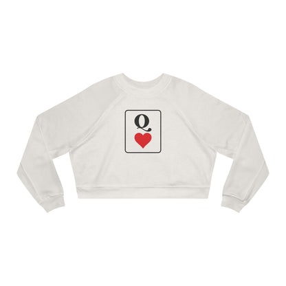 Queen of Hearts Cropped Fleece Crewneck