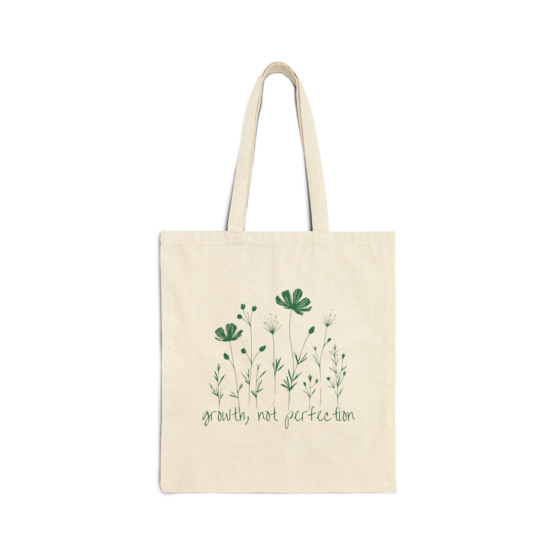 Growth, Not Perfection Cotton Canvas Tote Bag