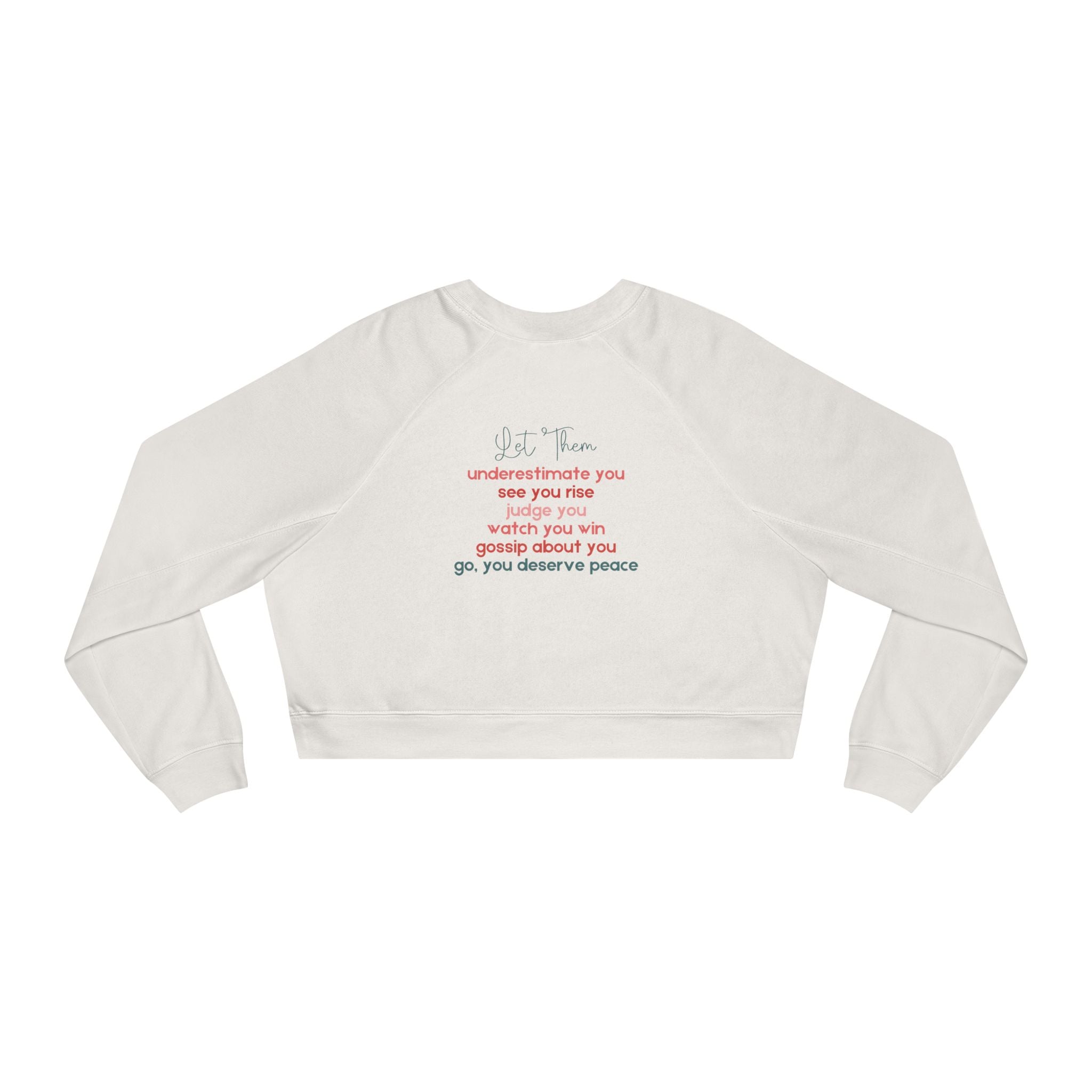 Let Them Cropped Fleece Crewneck