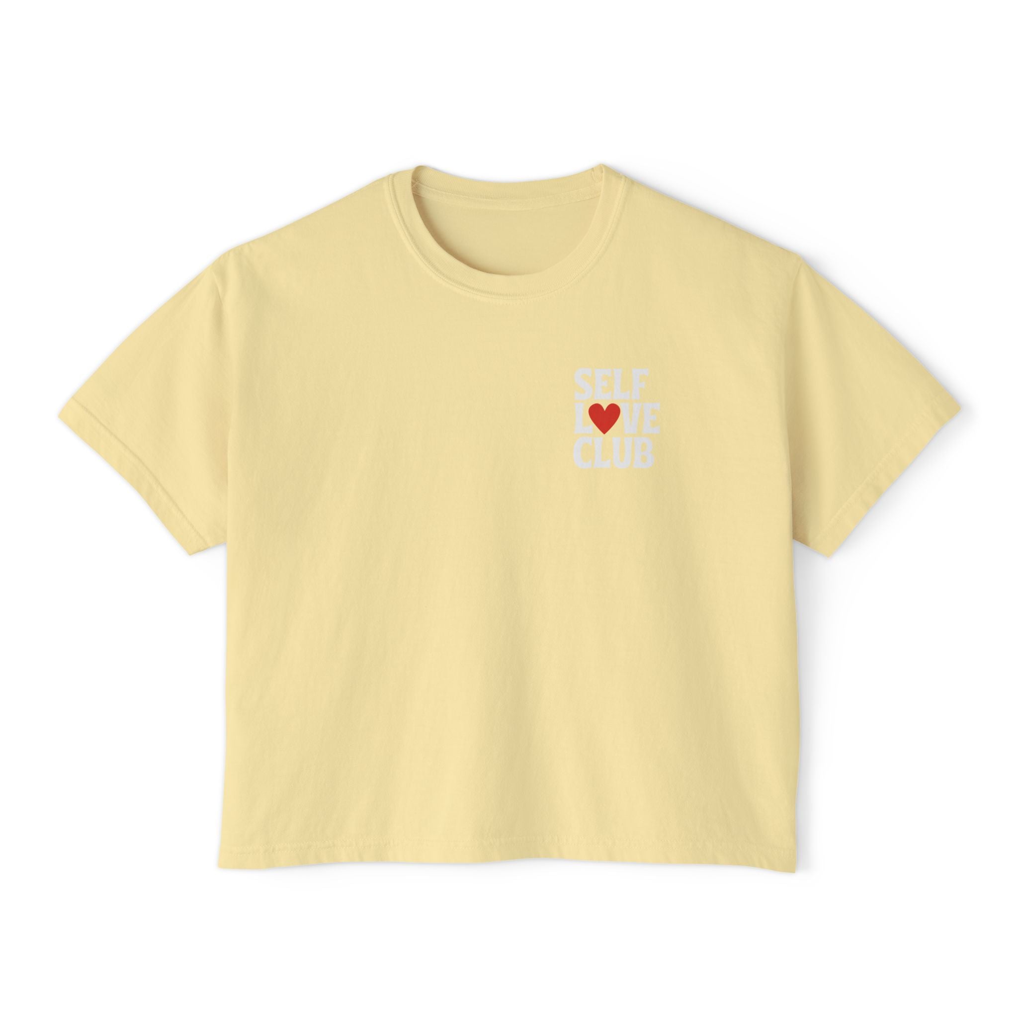 Self Love Club Cropped Boxy Tee