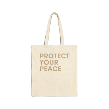 Protect Your Peace Cotton Canvas Tote Bag