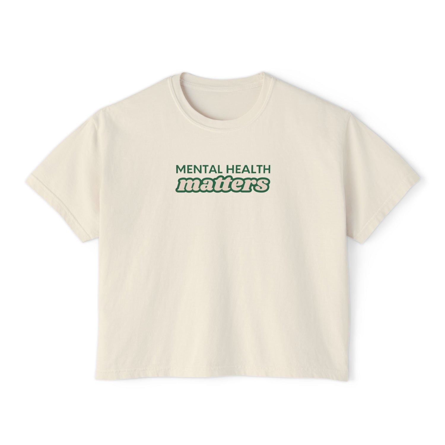 Mental Health Matters Cropped Boxy Tee