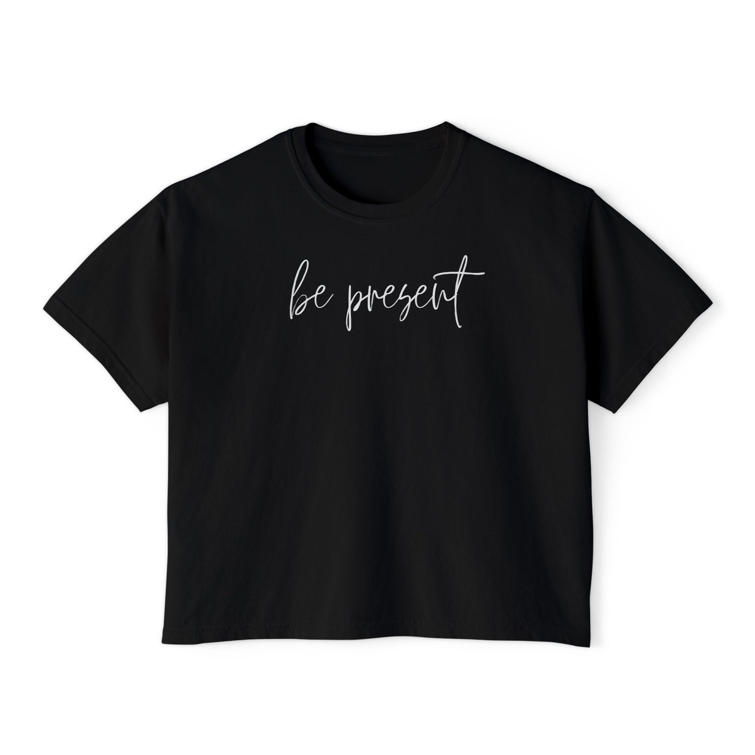 Be Present Cropped Boxy Tee