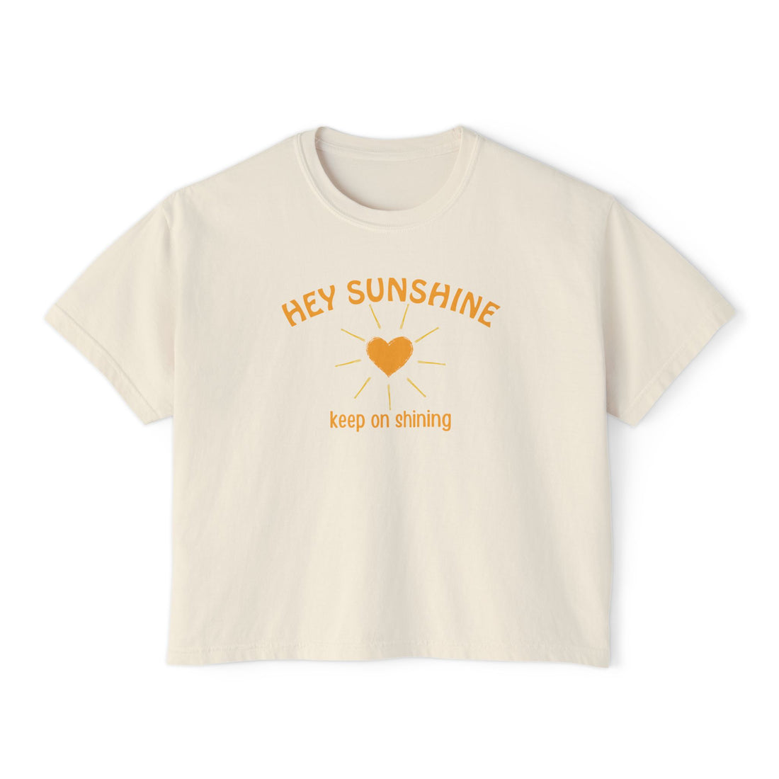 Hey Sunshine Cropped Boxy Tee