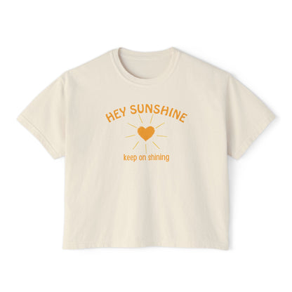 Hey Sunshine Cropped Boxy Tee