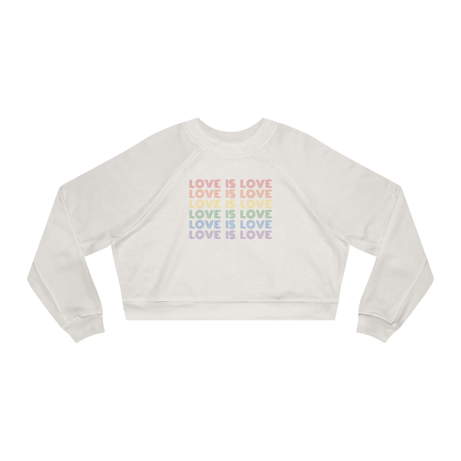 Love is Love Cropped Fleece Crewneck