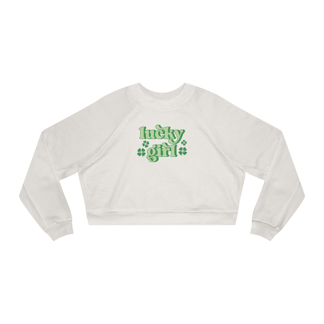 Lucky Girl Cropped Fleece Crewneck
