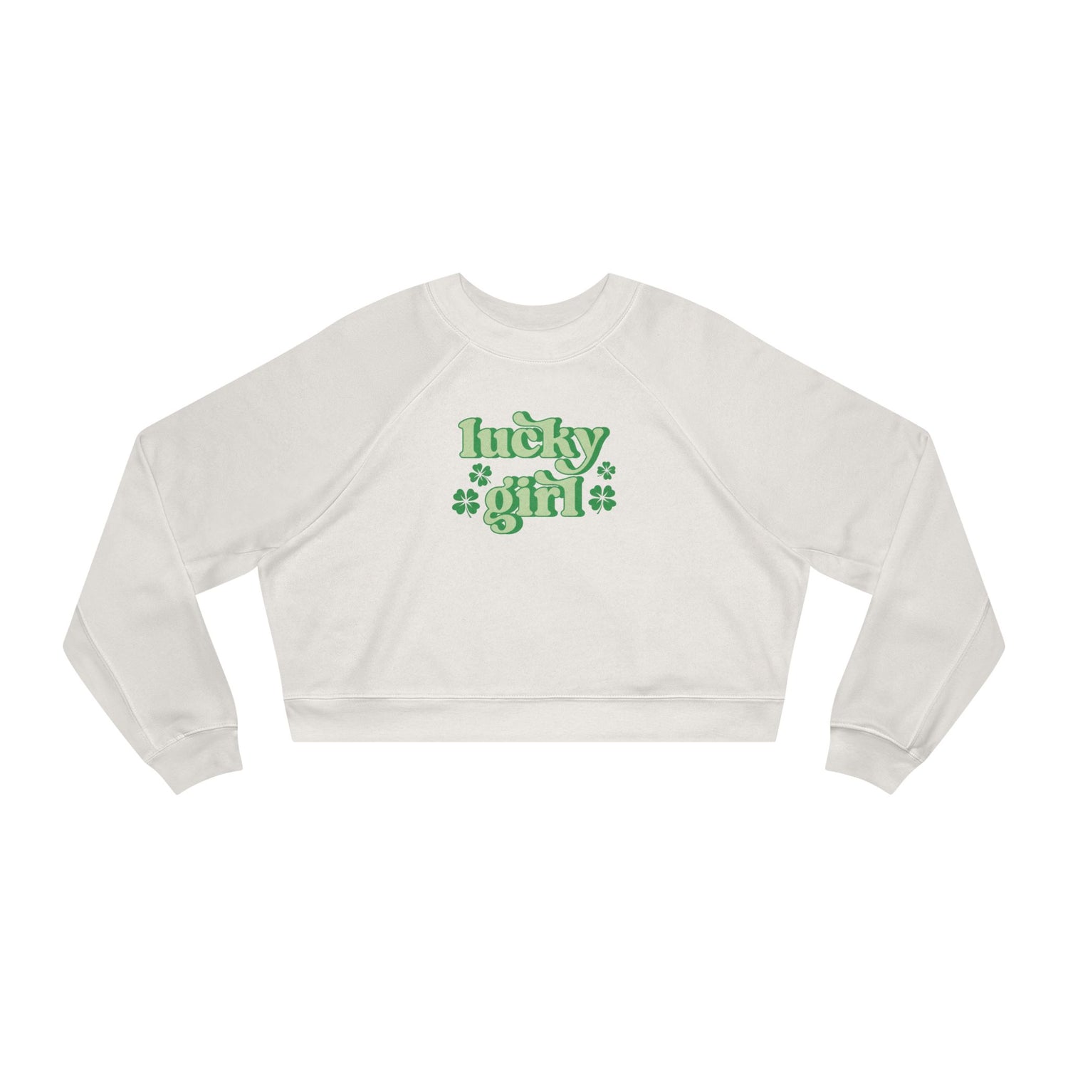 Lucky Girl Cropped Fleece Crewneck