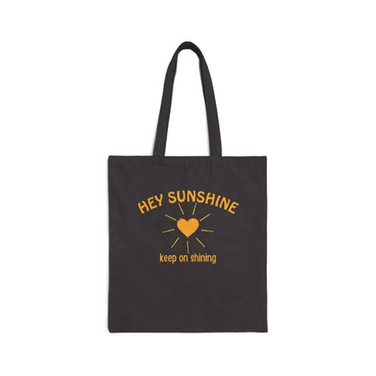 Hey Sunshine Cotton Canvas Tote Bag