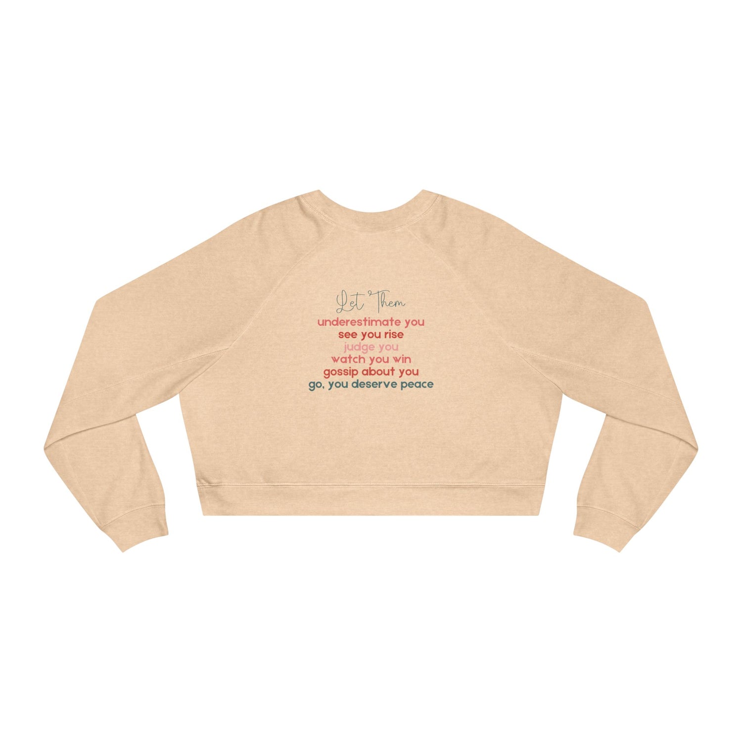 Let Them Cropped Fleece Crewneck