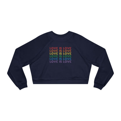 Love is Love Cropped Fleece Crewneck