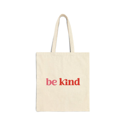 Be Kind Cotton Canvas Tote Bag