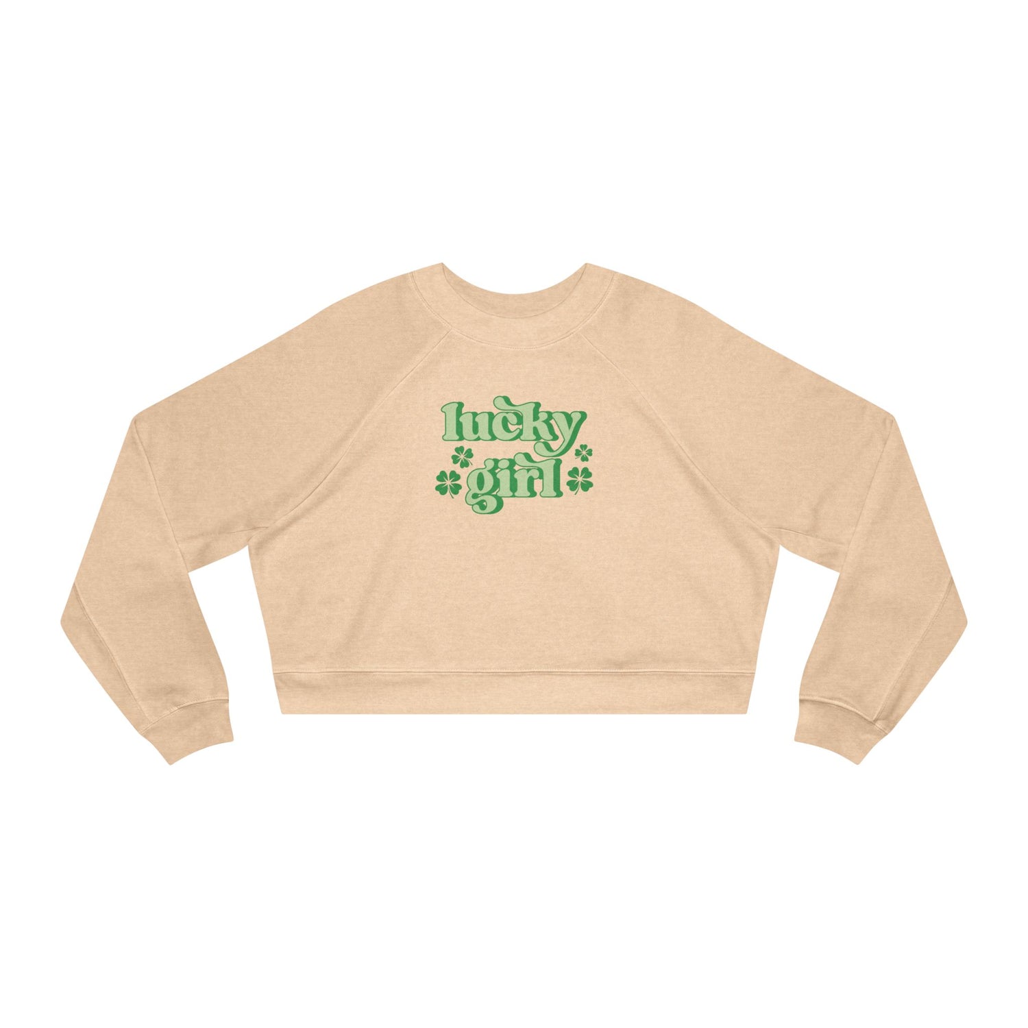 Lucky Girl Cropped Fleece Crewneck